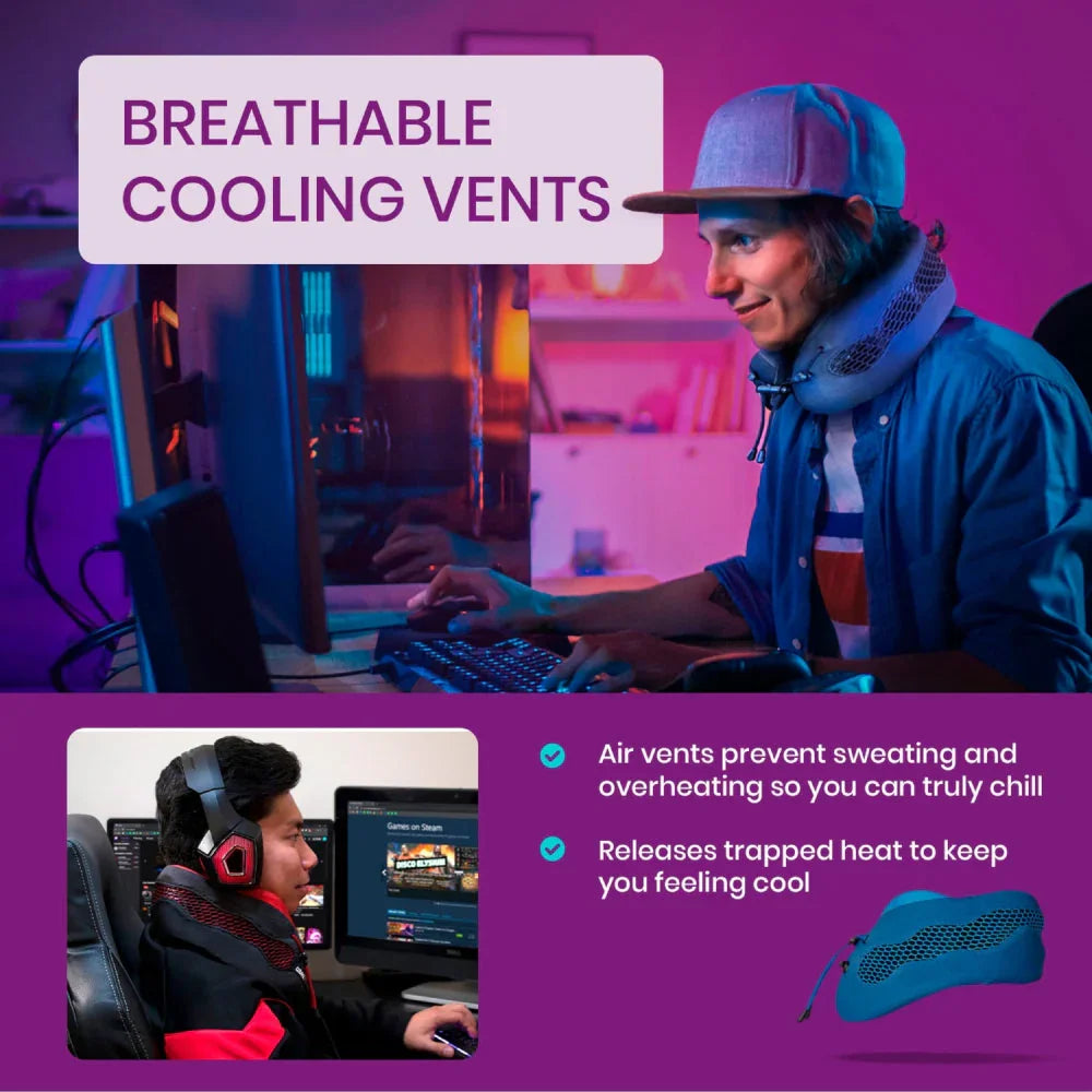 CABEAU Evolution Cool 2.0 Travel Pillow - Black - Tashqila CABEAU Evolution Cool 2.0 Travel Pillow - Black - Tashqila